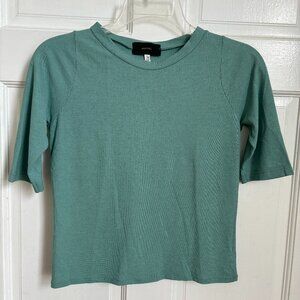 Zanone Top Women's T Shirt Mint Green Pistachio Crop Short Sleeve Basic S 2 4 40